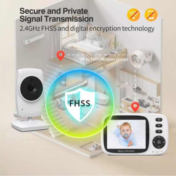 3.2 Inch Video Baby Monitor with Camera