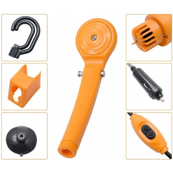 Portable Shower Camping Shower Outdoor Electric Rechargeable Shower Pump Kit UK