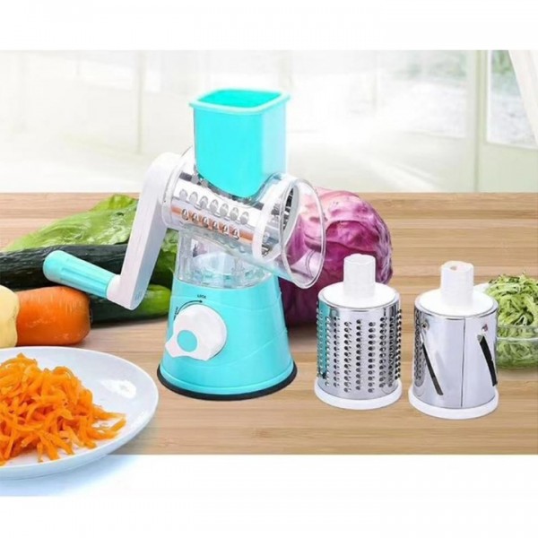 3-In-1 Rotary Food Slicer Chopper Cheese Grater Fruit Vegetable Shredder Cutter