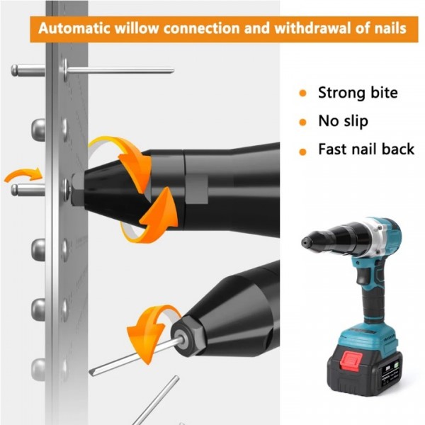 Upgraded Brushess Cordless Rivet Gun Automatic