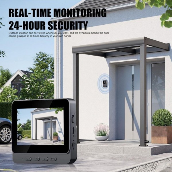 Wireless Video Doorbell with 4.3" IPS Screen & Night Vision