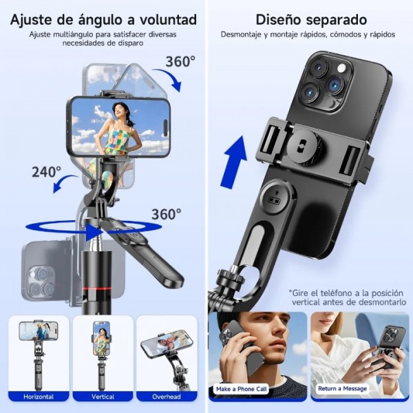 Extendable Selfie Stick Phone with Magnetic Remote