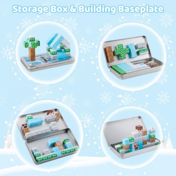 45 PCS Magnetic Block Toys with Iron Box