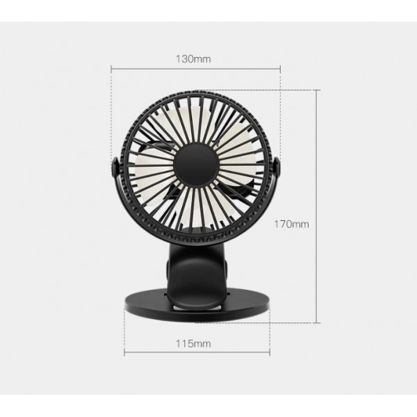 360° Grow Ventilator mit Clip 3-Stufen Umluftventilator für Zelt Grow Box Fan DE