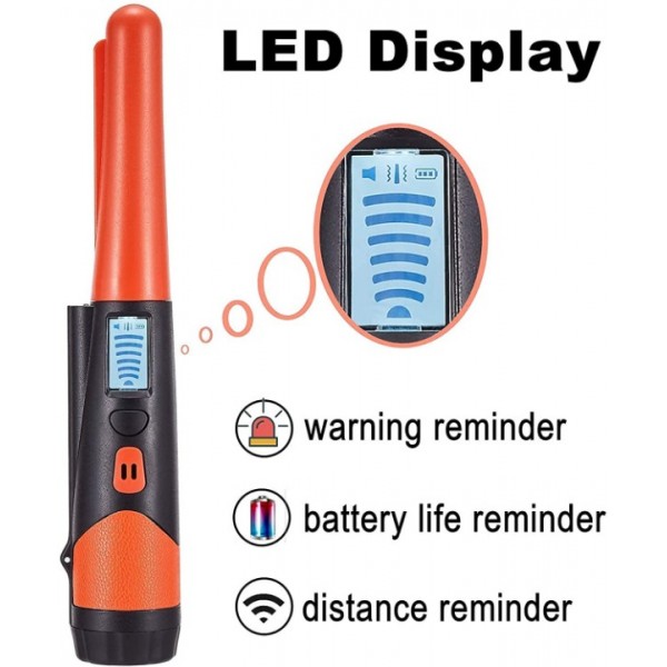 Protable Metal Detector with LED Display Waterproof 3 Modes for Outdoors