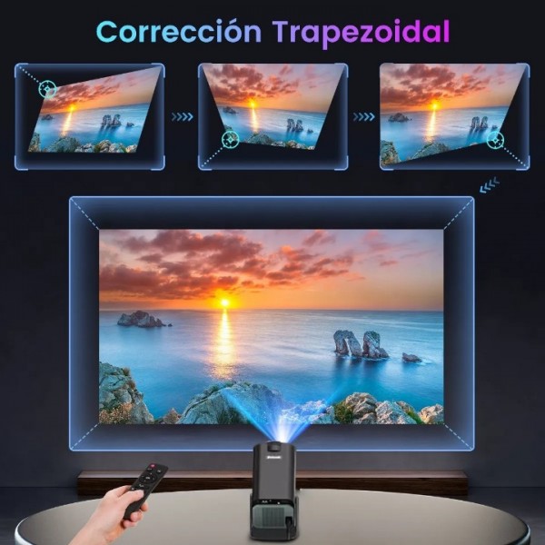 Mini Projector 1080P Full HD 4K UHD with WiFi and Bluetooth