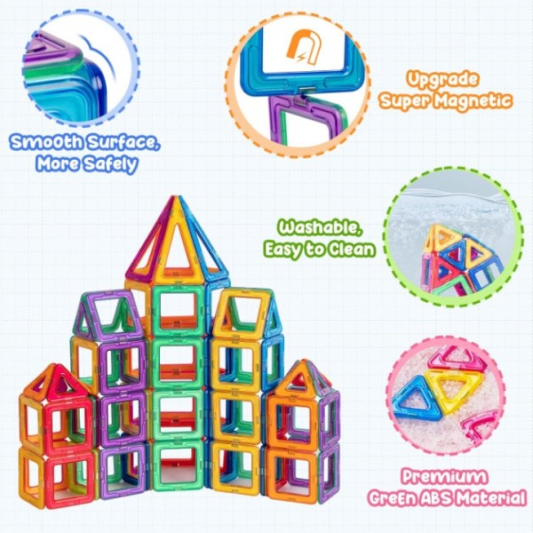180stk Blocks Kinder Spielzeug Magnetic Building Magnetische Bausteine Blöcke DE