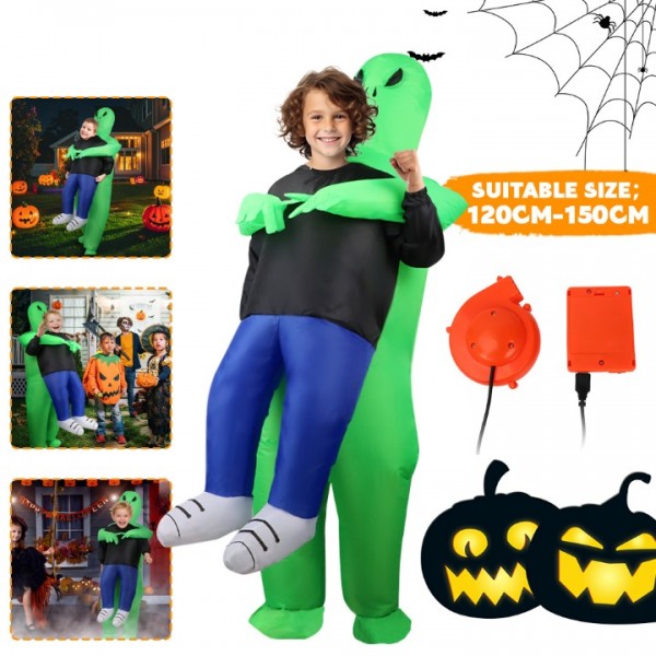 Kids Inflatable Alien Costume for Halloween and Party Fun