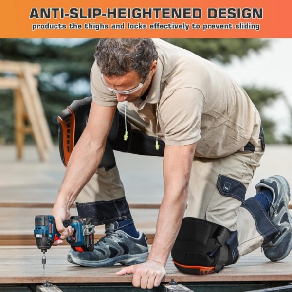 Durable Adjustable Knee Pads with Gel Core for Multi-Purpose Protection