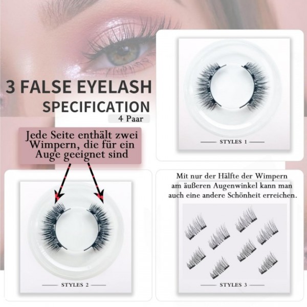 8 Pairs Magnetic Eyelashes No Glue Needed