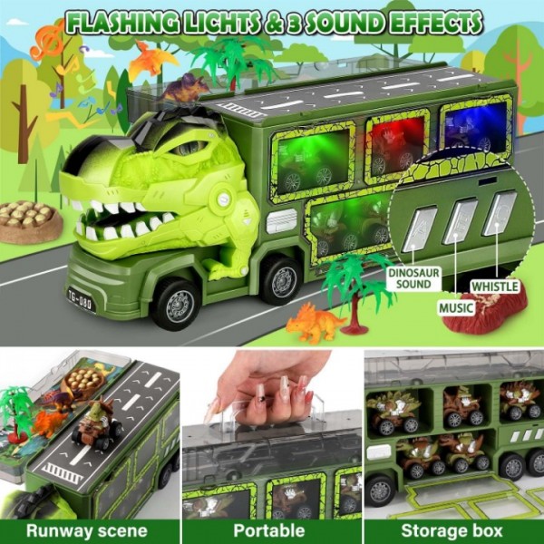 Dinosaur Toys Truck for Kids 3-5 Years