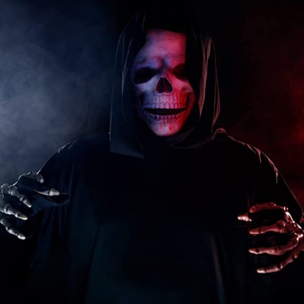 Realistic Skull Mask Latex with Moving Jaw for Halloween Cosplay