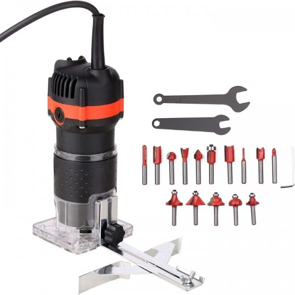 30000RPM Compact Router Tool for Wood Edge Trimming