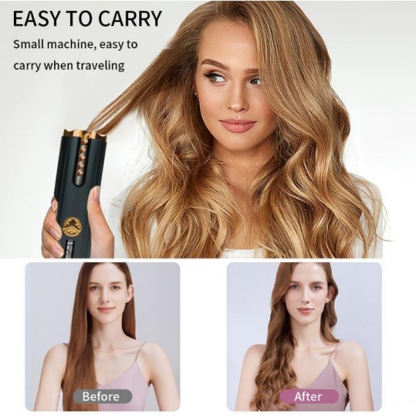 Cordless Automatic Hair Curler with 6 Temperature Settings