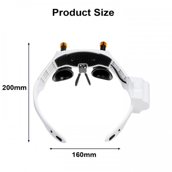 3x-25x LED Head-Mounted Magnifier Glasses for Watchmaking & Jewelry 
