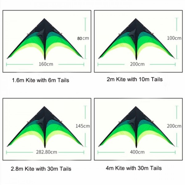 2m Large Delta Long Tail Flying Kite Kids Children Adults Kites Toy Outdoor Fun