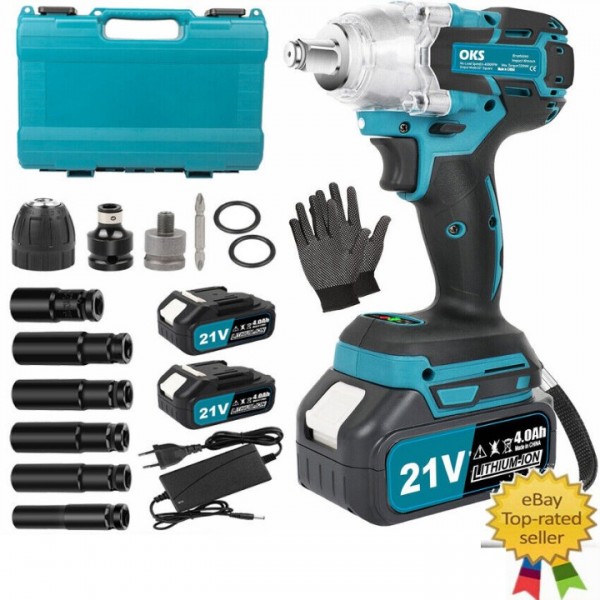 21V Cordless Impact Wrench 650N.m High Torque Power Tool