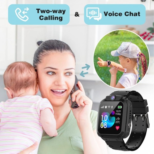Kinder Telefonuhr Kids Smartwatch LBS Uhr SOS SIM Wasserdicht IP68 Armbanduhr DE