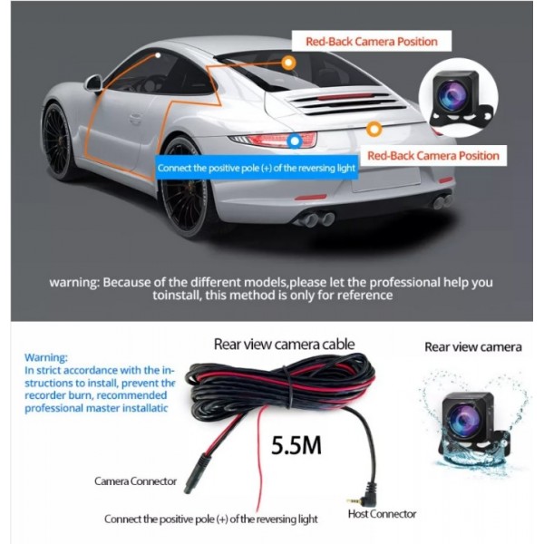 10-inch Dash Camera IPS Full Screen App Control