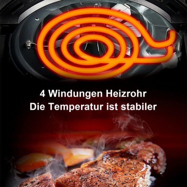 2400W 6L Large Capacity Touch Control Hot Air Fryer