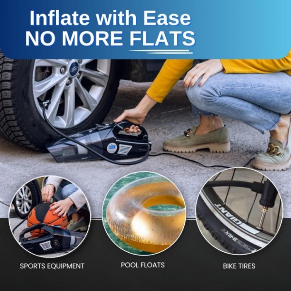 4-in-1 High Power Car Vacuum Cleaner 