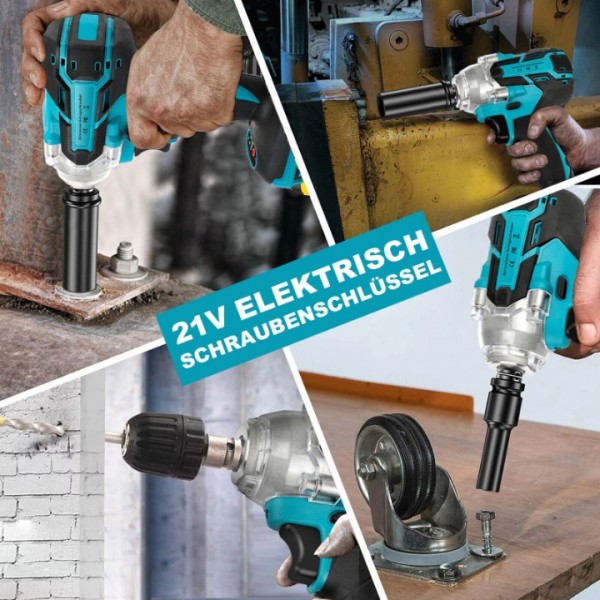 21V Cordless Impact Wrench 650N.m High Torque Power Tool
