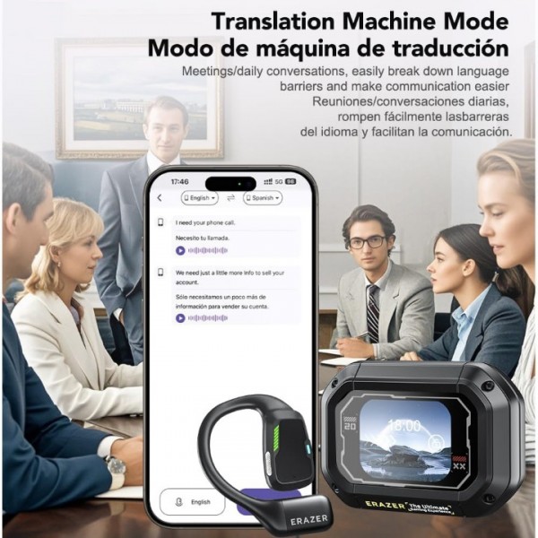 Real Time Translation Earphones with Digital Display