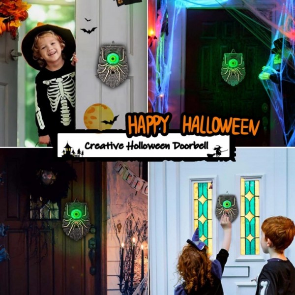 Halloween Zombie Eye Doorbell Decoration for Spooky Home Parties