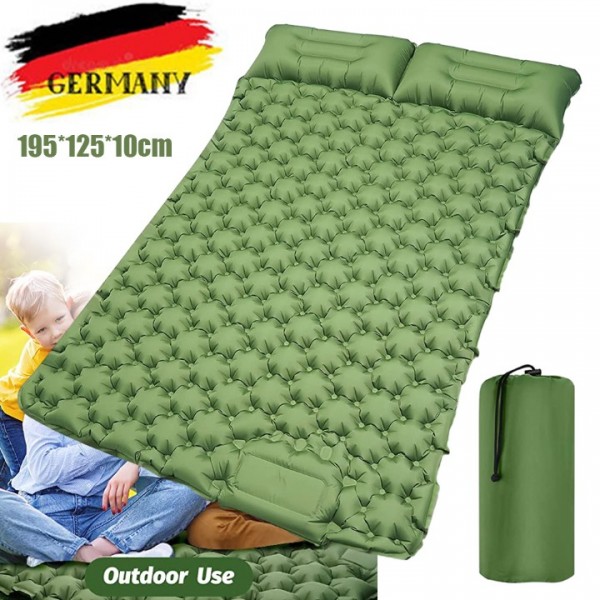 2 Person Isomatte Camping Luftmatratze Selbstaufblasend Groß Outdoor Matratze DE