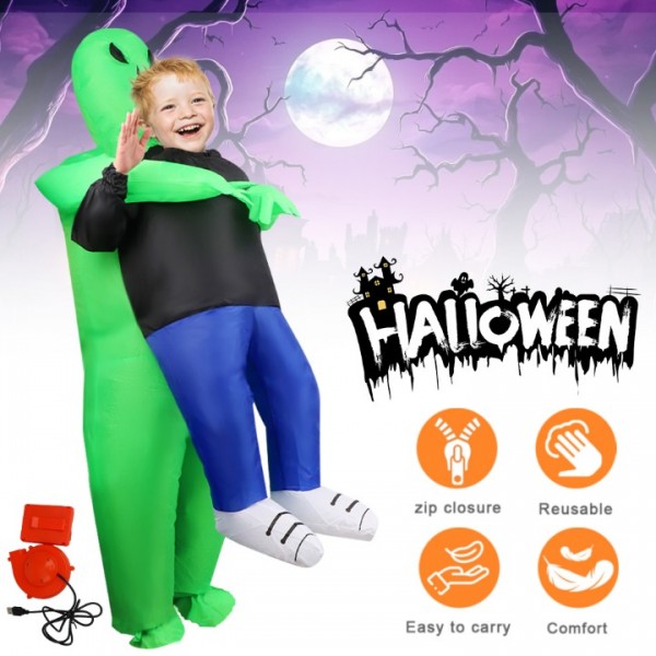 Kids Inflatable Alien Costume for Halloween and Party Fun