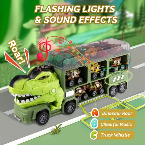 Dinosaur Toys Truck for Kids 3-5 Years