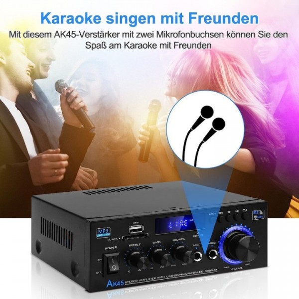 Bluetooth 2.0 Audio Amplifier with Karaoke FM
