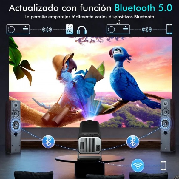 Mini Projector 1080P Full HD 4K UHD with WiFi and Bluetooth
