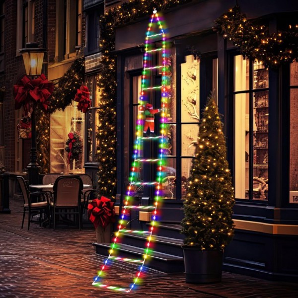 3M Santa Ladder Christmas Lights with 8 Modes and Timer