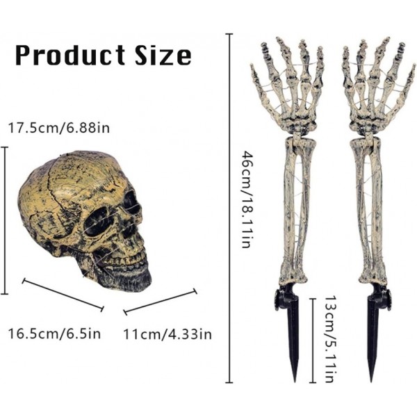 Halloween Skeleton Stakes Garden Decoration Creepy