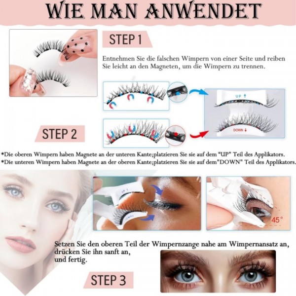 8 Pairs Magnetic Eyelashes No Glue Needed