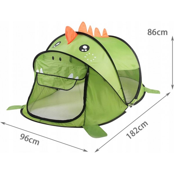 Dinosaur Play Tent for Kids - Pop Up Indoor/Outdoor Playhouse with Carry Bag, Easy Setup Discovery Den (6.5ft Large)