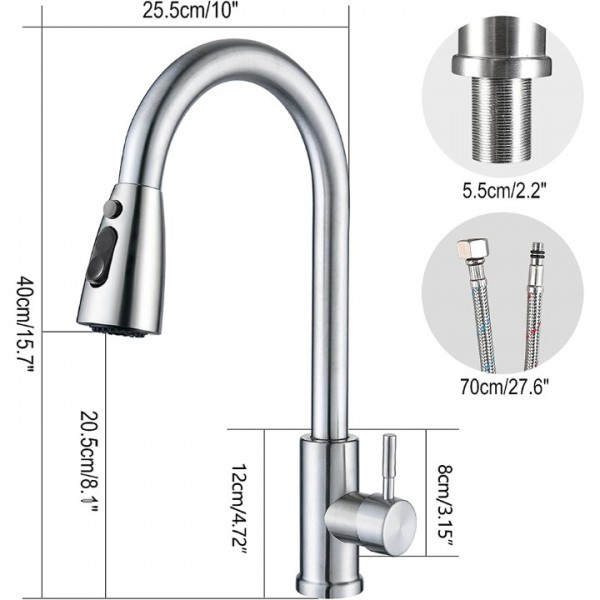  Wassersparender Duschkopf Anti-Kalk-Handbrause mit Filter Hochdruck-Duschkopf