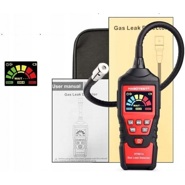 Portable Combustible Gas Detector with Auto Reset 40cm Flexible Probe