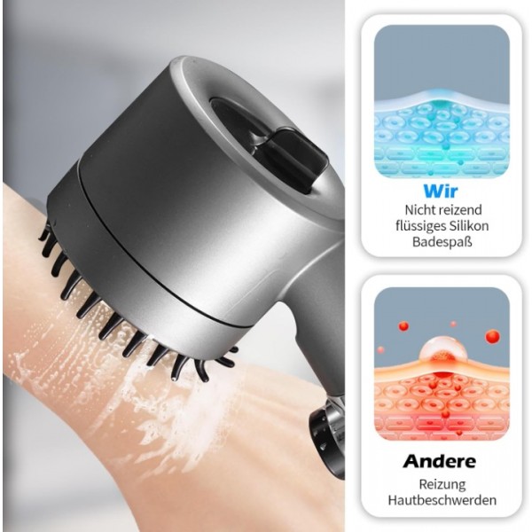  Wassersparender Duschkopf Anti-Kalk-Handbrause mit Filter Hochdruck-Duschkopf
