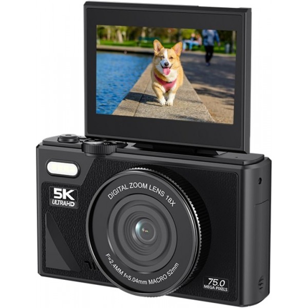 75MP Vlogging 5K Digital Camera 
