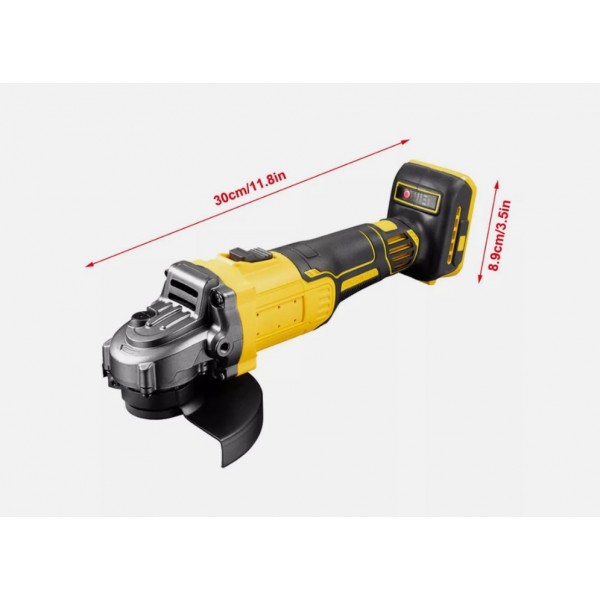125mm Cordless Angle Grinder Brushless Grinding for Dewalt 18V Battery Body Only