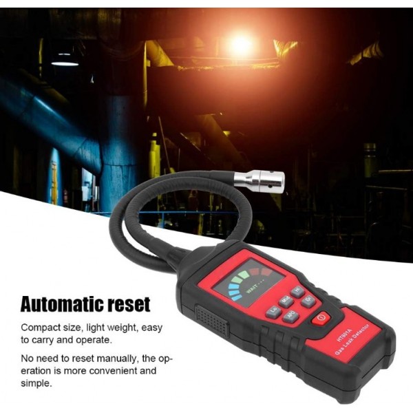 Portable Combustible Gas Detector with Auto Reset 40cm Flexible Probe